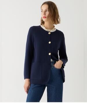 J.Crew Giselle Sweater Blazer in Navy Size XS